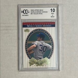 2002 Upper Deck World Series Heroes Nolan Ryan Card BCCG 10